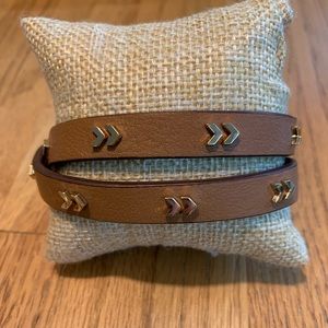 Stella & Dot leather wrap bracelet